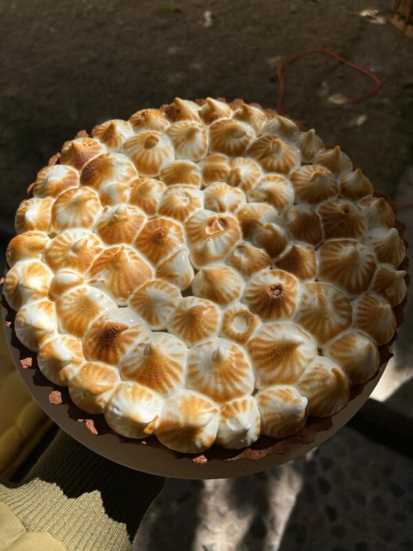 Tarta de limón con merengue italiano