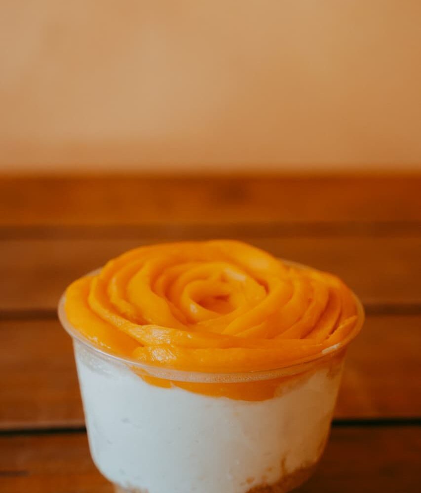 Cheesecake individual de mango