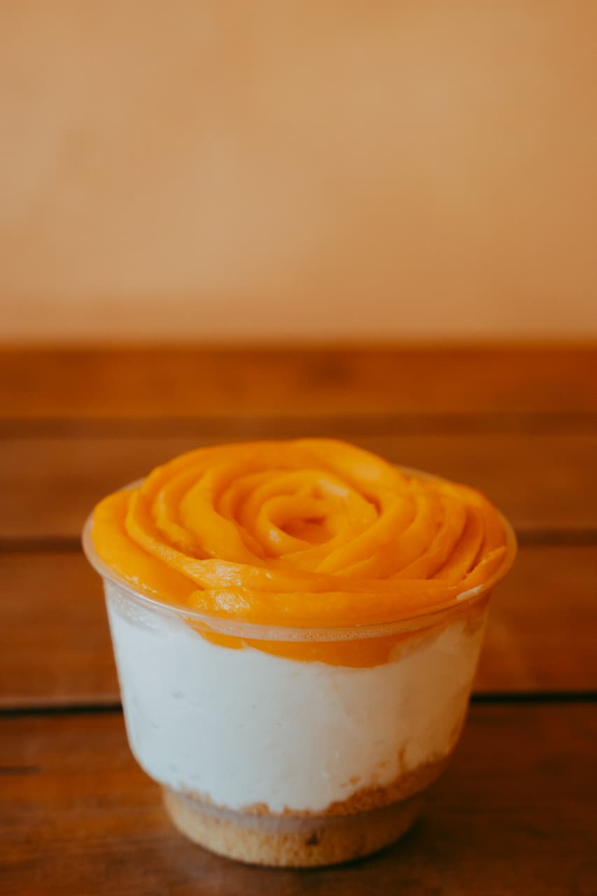 Cheesecake individual de mango